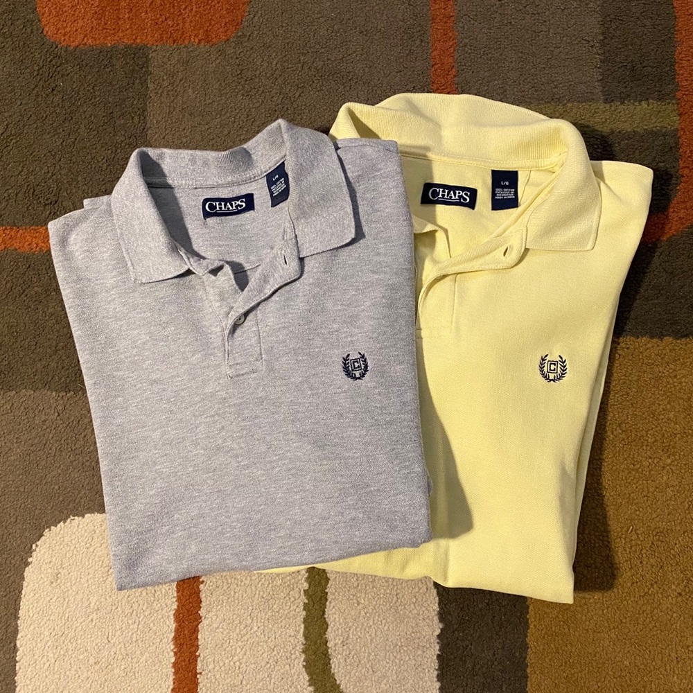 Two short sleeved Chaps polos